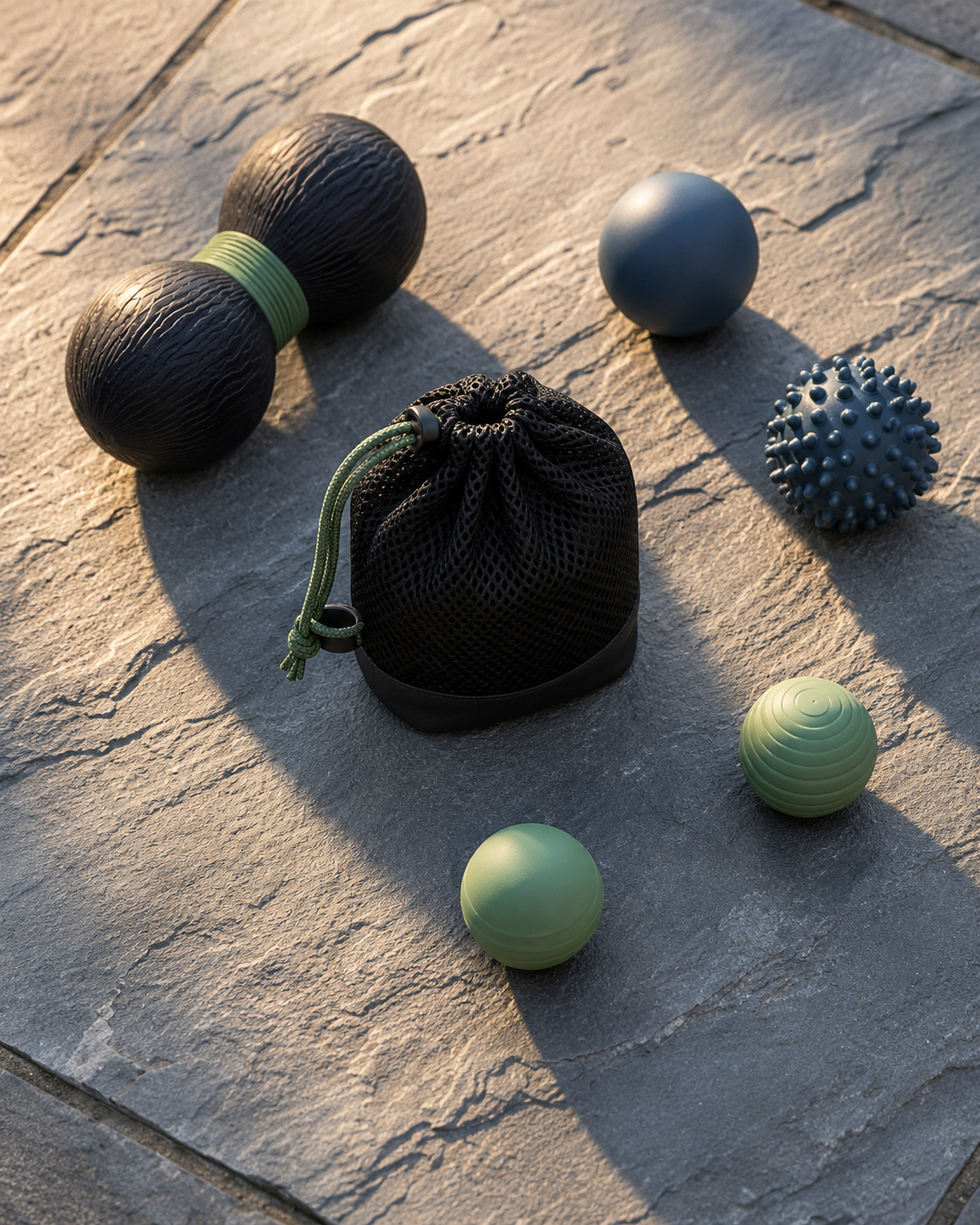 Deep Tissue Massage Ball Set with Storage Bag