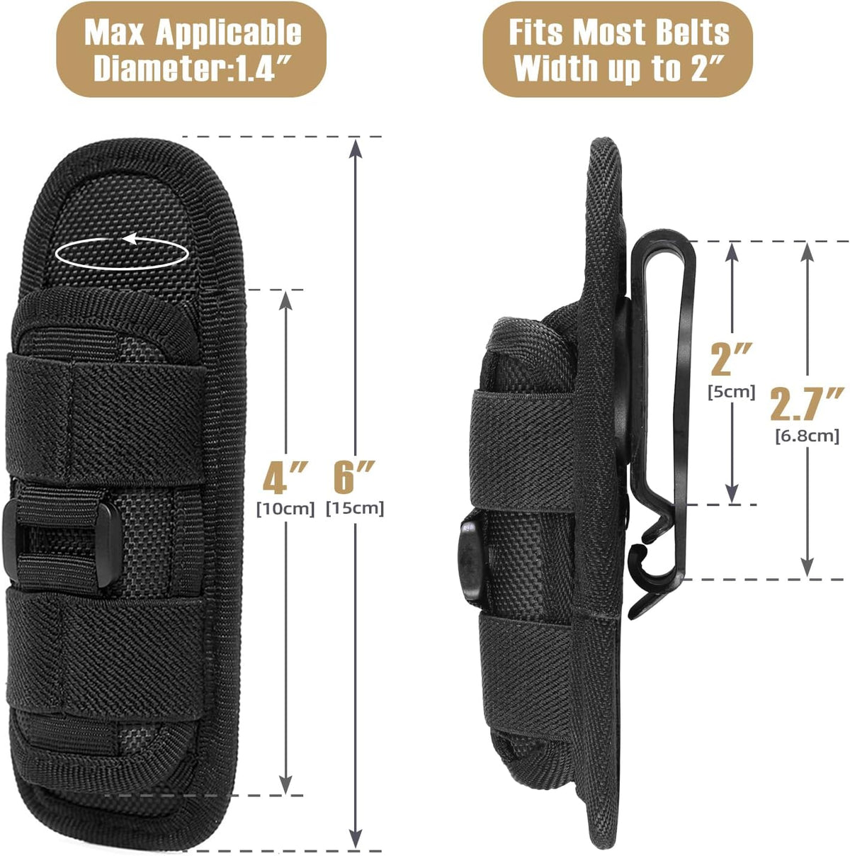 Billhol® Flashlight Pouch Holster