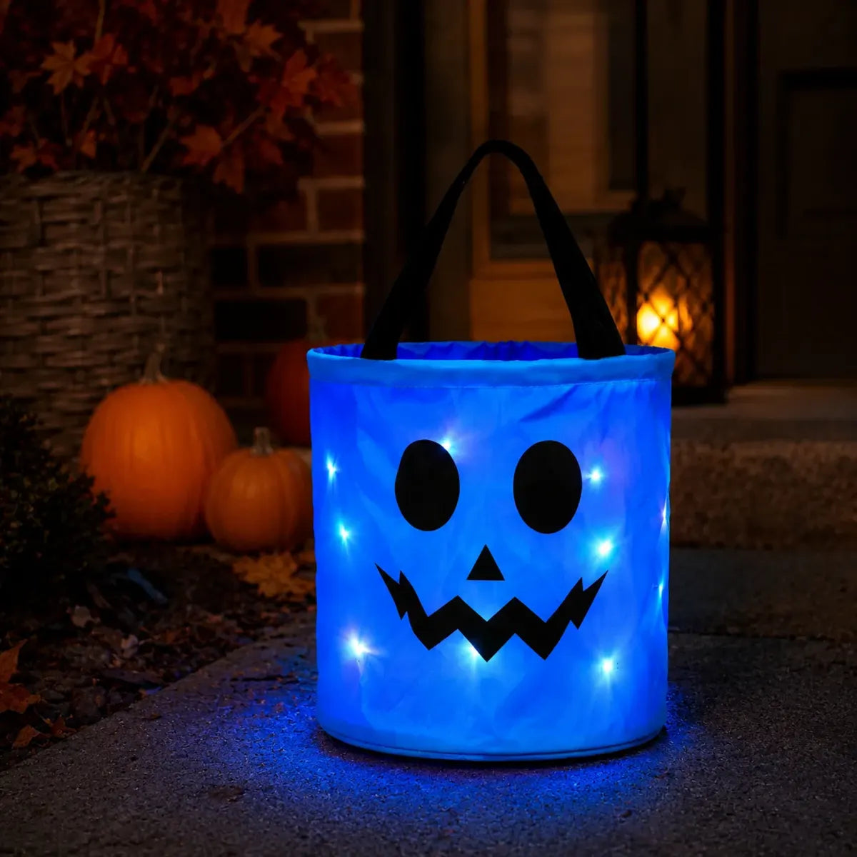 Billhol® LED Light-Up Halloween Pumpkin Candy Buckets – Reusable Trick-or-Treat Bags🎃