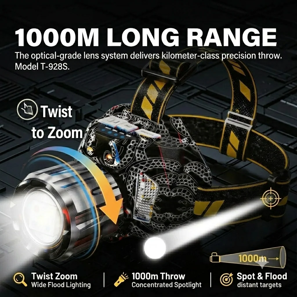 Billhol®Rechargeable Multi-Light LED Headlamp