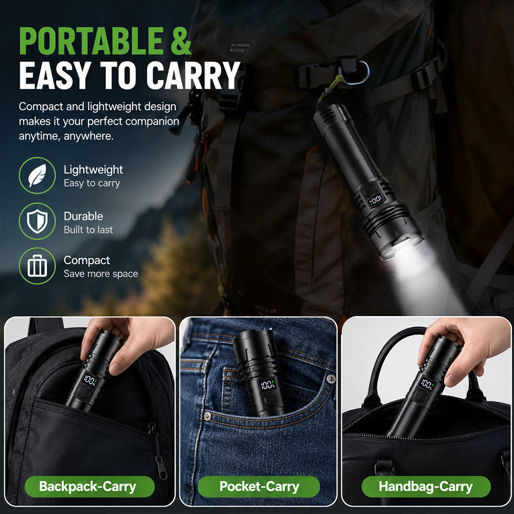 Billhol® 💥Super Bright Ultimate Tactical Survival Flashlight · 2M+ SOLD · 80X Brighter ·120H Runtime · Military COB LED Tech