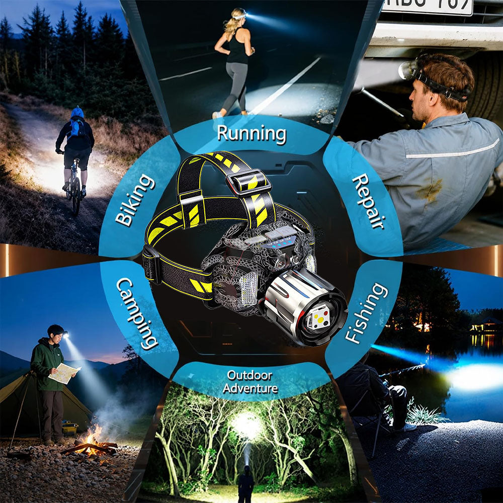 Billhol®Rechargeable Multi-Light LED Headlamp
